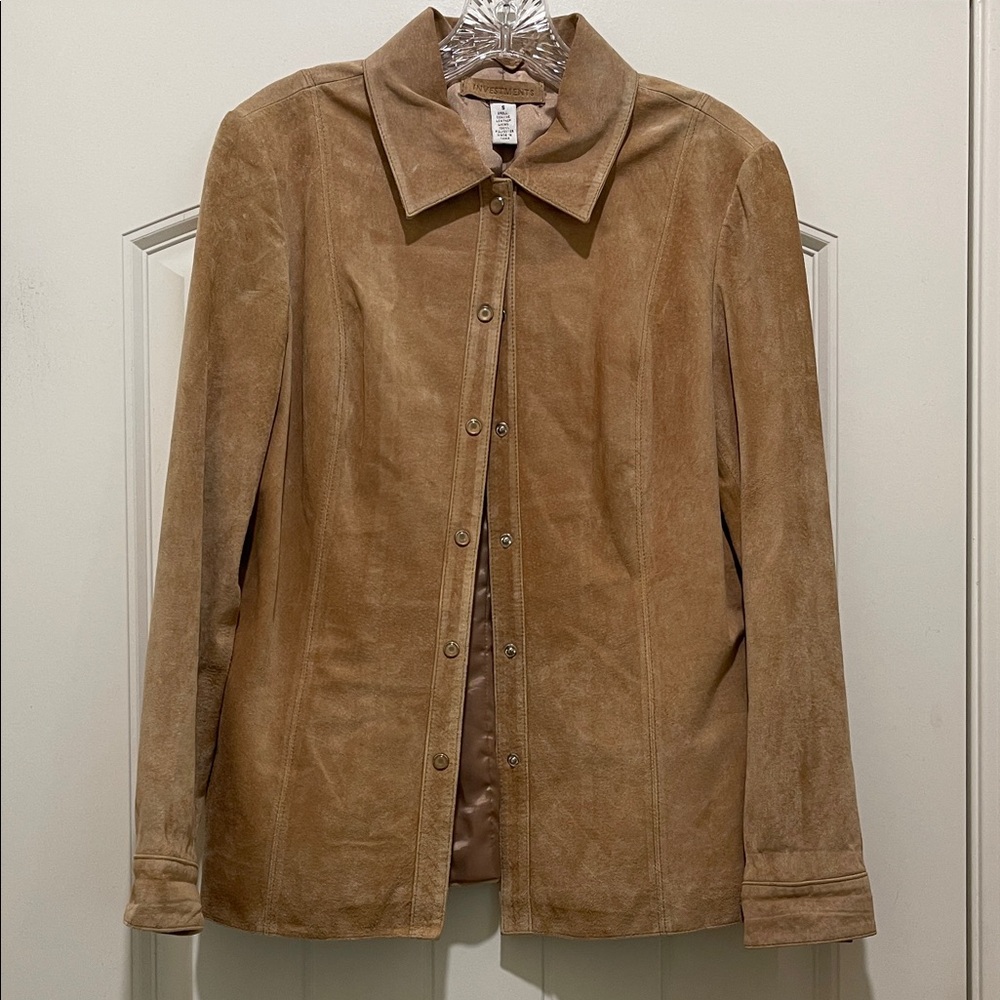 Investments Tan Leather Jacket